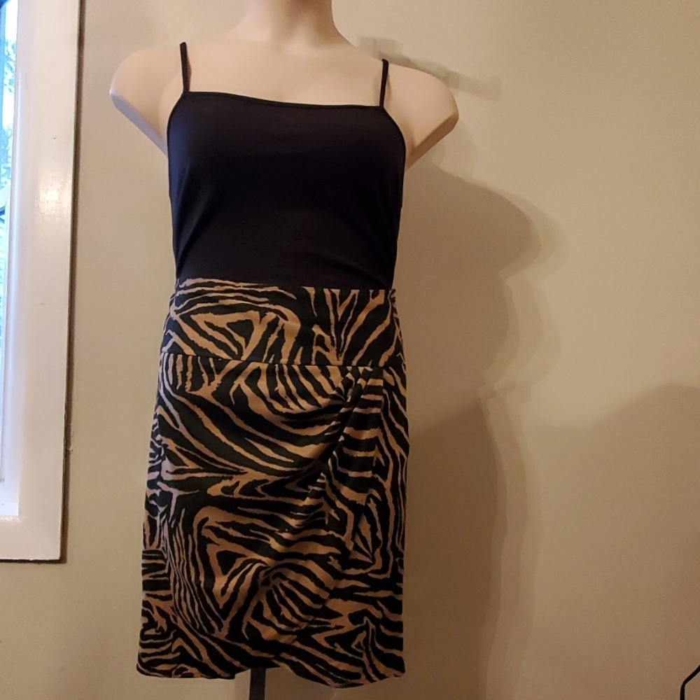 Zebra print pencil skirt